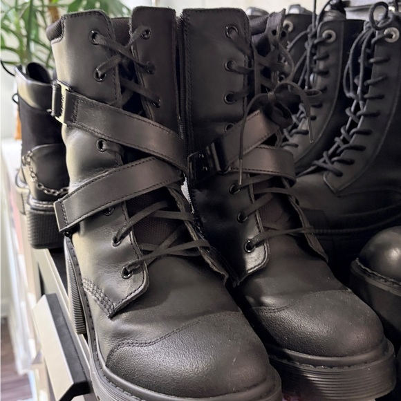 Dr. Martens Black Combat Boots - Picture 2 of 6